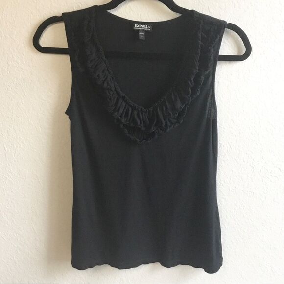 Express dream weight soft cotton ruffle front sleeveless tank witchy - Picture 1 of 3